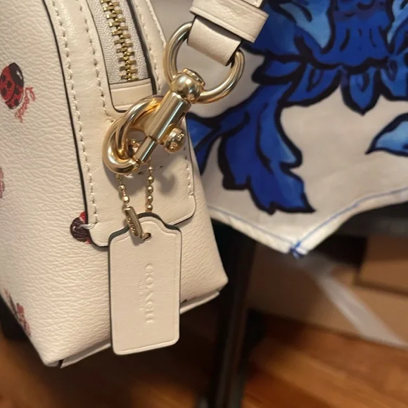 NWT Coach Handbag Madi Crossbody With Ladybug Floral Print Gold. Retail $400. - Picture 13 of 13